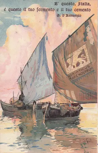 AK Segelboote auf dem Meer, Adriaticus Mare Nostrum -798802