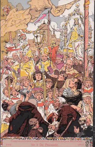 Künstler-AK A. Ost: De Processie -798862