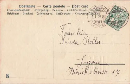 Künstler-AK Junger adretter Mann schenkt zum HERZLICHEN GLVCK-WUNSCH OOOZ U MOOO NEVEN JAHRE -798612