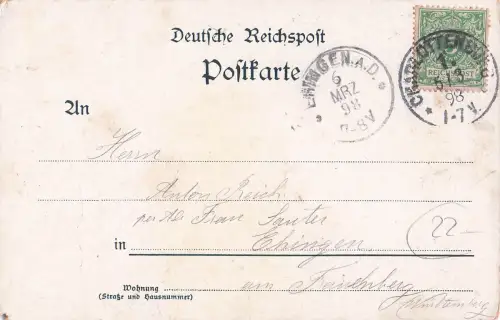 AK Litho Gruss aus Charlottenburg 2.Ansichten Polytechnische Hochschule - Student 1899. -798978