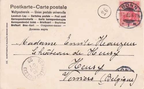 Am Rhein bei Abfahrt eines Dampfers. -798916