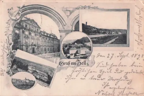 Ansichtskarte Zell am Main, Schnellpressen-Fabrik, Kloster Oberzell, Unterzell -798966