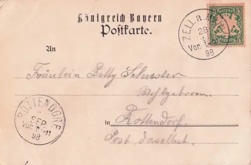 Ansichtskarte Zell am Main, Schnellpressen-Fabrik, Kloster Oberzell, Unterzell -798966