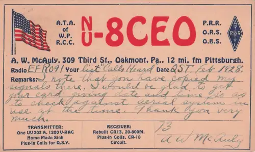 1931 Dormont PA-Funkkarte -799004