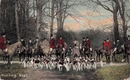 raditionelle Fuchsjagd, eine Jagd, bei der Jäger zu Pferd einer Hundemeute -799010