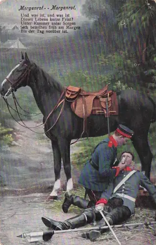 AK Landshut Morgenrot KB 2. schweres Reiter-Regiment Haiming Schechen -795674