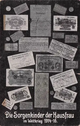 AK Sorgenkinder der Hausfrau, Lebensmittelkarten -796336