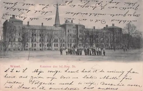 Kaserne des Infanterie-Regiments Nr. 56 in Wesel. -795880