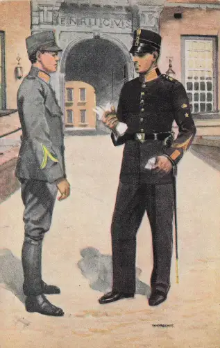 Künstler Ansichtskarte / Postkarte Koninklijke Militaire Academie, niederländische Soldaten -798474