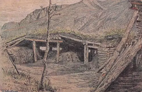 Ernst Schaller mit dem Titel "Schutzhütte am Mitterberg bei -798706