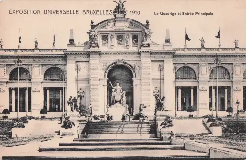 EXPOSITION UNIVERSELLE BRUXELLES 1910 Le Quadrige et Entrée Principale -799288