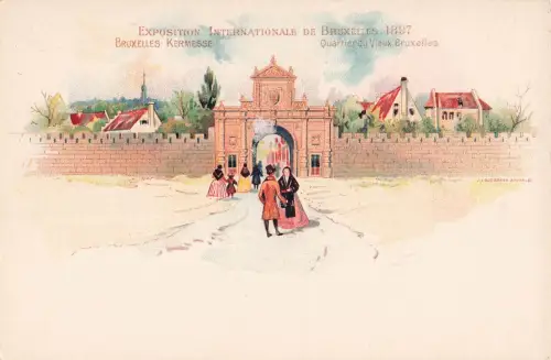 Ak Bruxelles Brüssel, Exposition Internationale de Bruxelles 1897, Kermesse, Vieux -799262