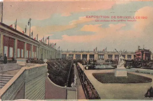 EXPOSITION DE BRUXELLES 1910 Les sections et les jardins français -799428