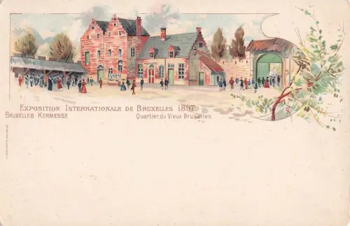 Lithographie Bruxelles, Exposition Internationale 1897, -799264