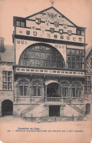 Exposition de Liége. 25. DÉTAILS D'ARCHITECTURE DU PALAIS DE L'ART ANCIEN. -799346