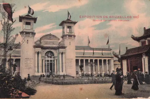 EXPOSITION DE BRUXELLES 1910 Pavillon des colonies irançaises -799432