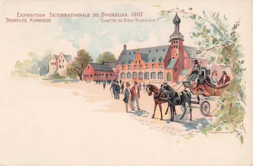 Litho Bruxelles Brüssel, Exposition 1897, Kermesse, -799260