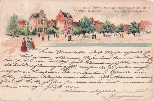 Bruxelles - Exposition de Bruxelles 1897 - Litho -799230