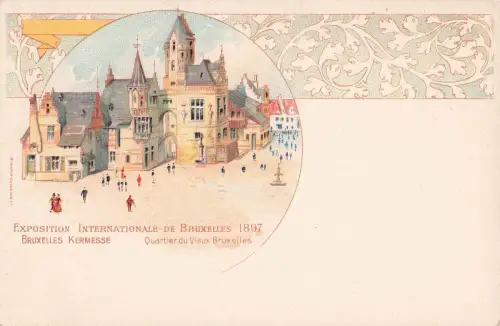 Lithographie Bruxelles, Exposition Internationale 1897 -799270