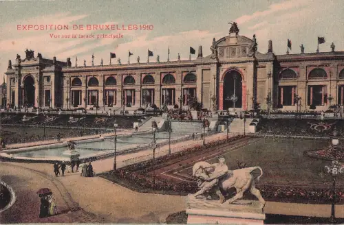 EXPOSITION DE BRUXELLES 1910 Vue sur la façade principale -799430