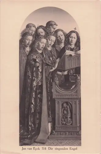 Kuenstlerkarte Hubert et Jan van Eyck Les Anges chanteurs Kat. Kuenstlerkarte -799718