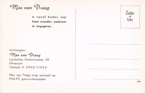 Max van Praag original Autograph -799792