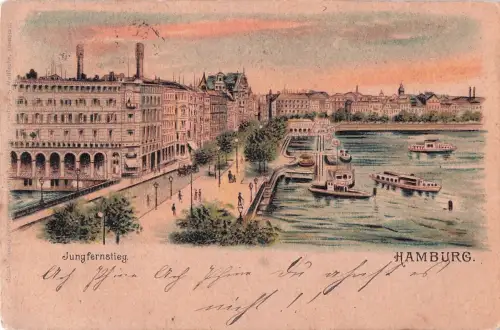 Litho Hamburg Mitte Neustadt, Jungfernstieg -799674