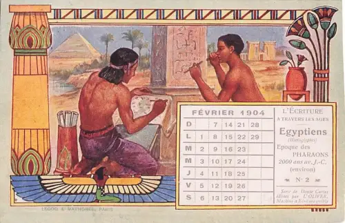 Die Kunst des Schreibens Ägyptisch Februar 1904 Werbung Oliver Typewriter -799764