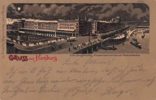 Hamburg Alter Jungfernstieg Reesendammbruecke Alsterarkaden Kat. Hamburg -799670