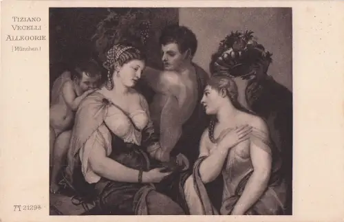 ranz Hanfstaengl, München, Gemälde, Venus und Bacchantin nach Tizian -799640