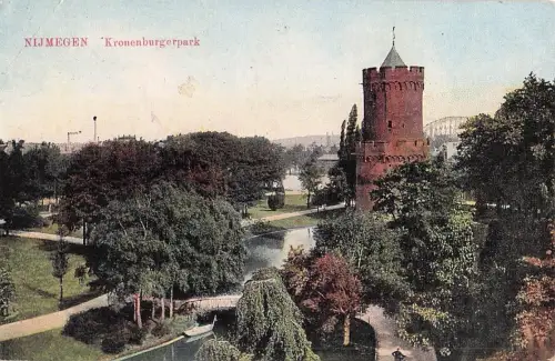AK Nijmegen, Kronenburgerpark, Blick zum Turm -799818