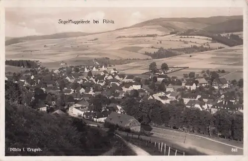 Ak Pöhla Schwarzenberg im Erzgebirge, Totale, Segelfluggelände -799876