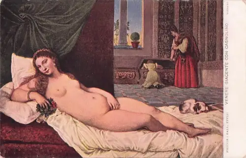 VENERE GIACENTE CON CAGNOLINO -799928