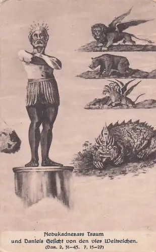 Nebukadnezars Traum und Daniels Gesicht von den vier Weltreichen. (Dan -799910