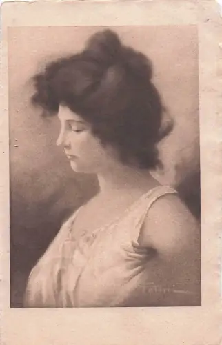 Schöne Frauen Jugendstil Vintage-Postkarte -799930