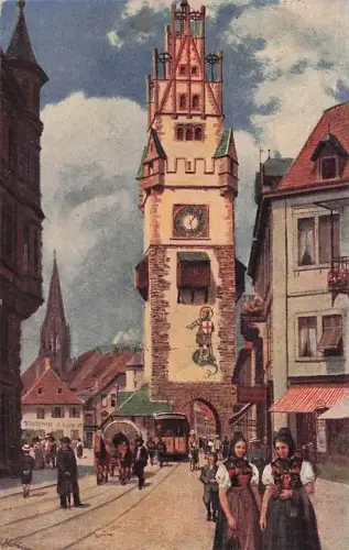 AK Freiburg Breisgau Schwabentor um 1930 H. Hoffmann -800028