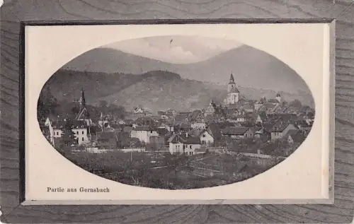 AK GERNSBACH/Bade n /Kr. RASTATT Totale, Kirche um 1908 -800068