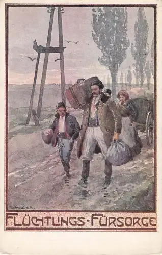 Kuenstlerkarte R Moser Fluechtlingsfuersorge Kat. Kuenstler -800098