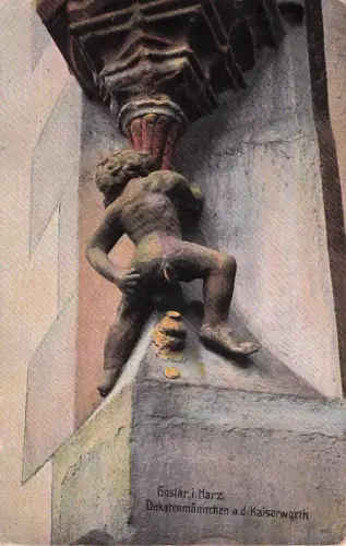 AK Goslar i. Harz, Dukatenmännchen a. d. Kaiserworth -800024