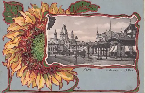 Mainz Fischthorplatz und Dom. -800000