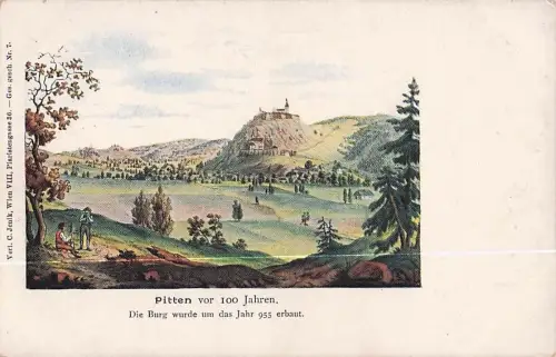 AK Pitten, Ansicht vor 100 Jahren Burg -800060