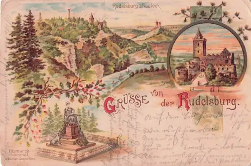 Rudelsburg Bismarck Denkmal Saaleck Kat. Bad Koesen -800144