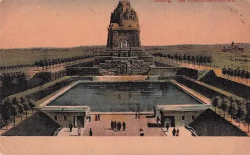 AK Leipzig, Völkerschlachtdenkmal, Mit Becken -800094