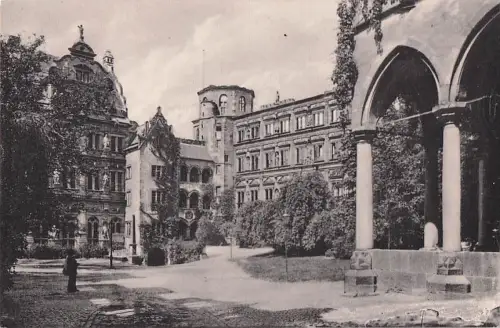 Ansichtskarte Heidelberg Heidelberger Schloss, Schlosshof, Castle -800162