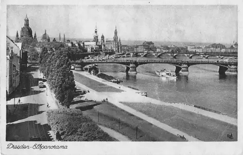 Ansichtskarte Dresden Elbpanorama 1940 Feldpost -800158