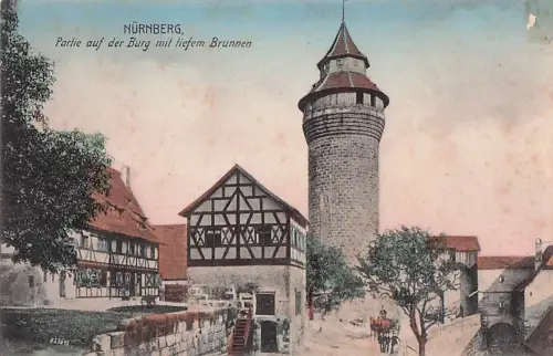 NÜRNBERG, Partie auf der Burg mit tiefem Brunnen -800150