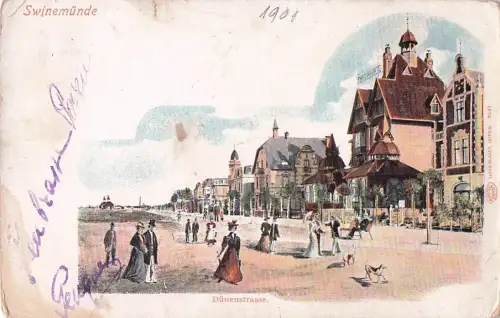 AK GRUSS AUS POMMERN SWINEMÜNDE USEDOM WOLLIN STETTIN GASTHAUS WEINHAUS TREPTOW -800156