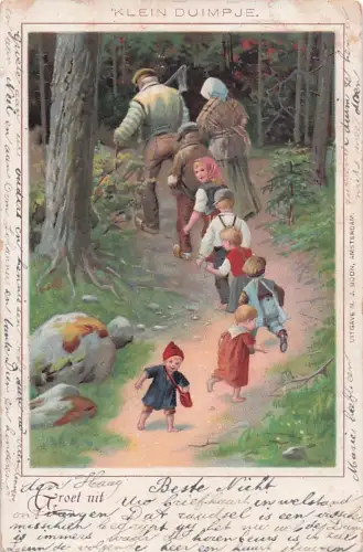 AK Familie des kleinen Däumlings -800348