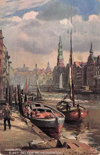 Hamburg Fleet Reimersbruecke Oilette-Serie / Hamburg /Hamburg Stadtkreis -800282