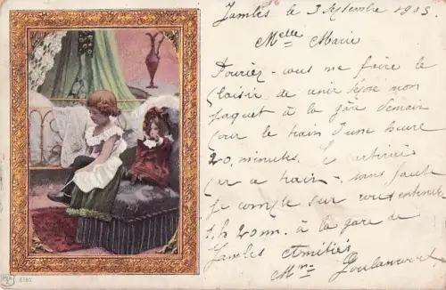 Kind mit Puppe -800392